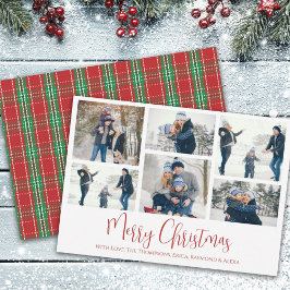 Jul Helgdag Multi 6 Photo Rustic Play Julkort