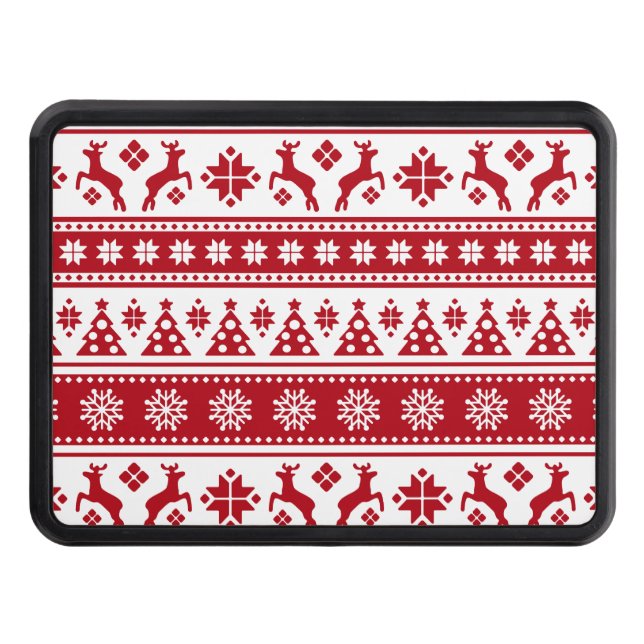 Jul Helgdag Norden Mönster Mysigt Dragkroksskydd (Framsidan)