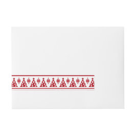 Jul Helgdag Norden Mönster Mysigt Etikettband