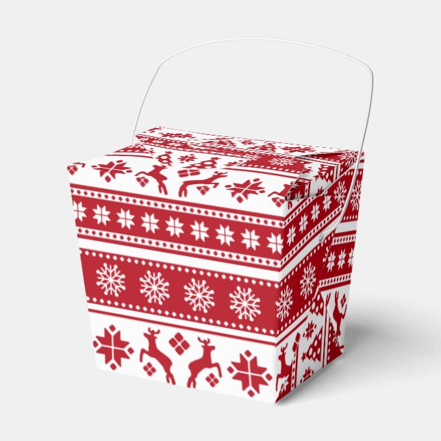 Jul Helgdag Norden Mönster Mysigt Presentaskar (Framsidan Sidan)