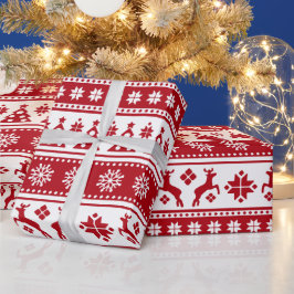 Jul Helgdag Norden Mönster Mysigt Presentpapper