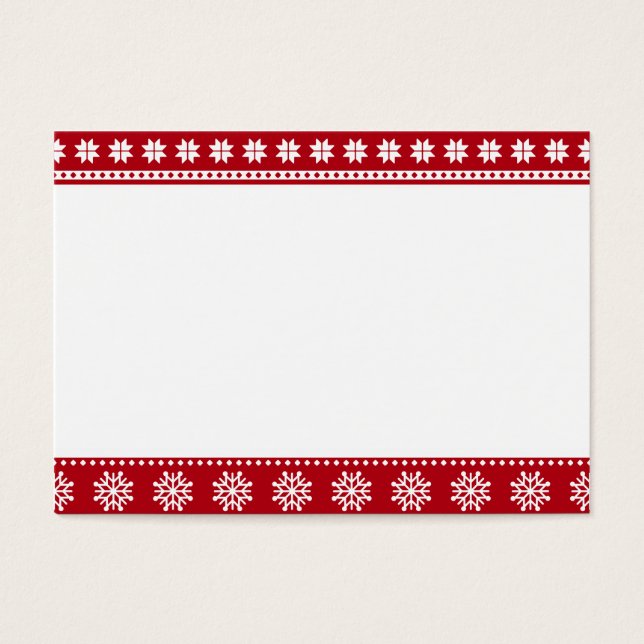 Jul Helgdag Norden Mönster Mysigt Visitkort (Framsidan)