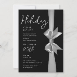 Jul Helgdag Open House Silver Ribbon Inbjudningar