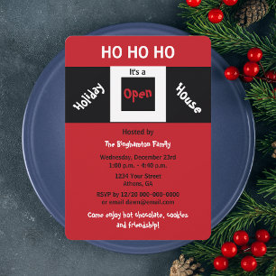Jul Helgdag - öppna husinbjudningar HOHOHO Inbjudningar