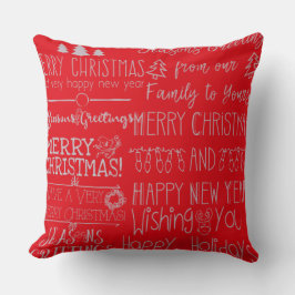 Jul Helgdag Ord Dekorativ kudde