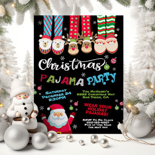 Jul Helgdag Pajama-partiets inbjudan