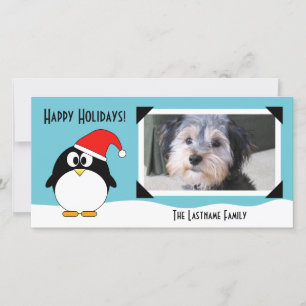 Jul Helgdag Penguin-fotokort Julkort