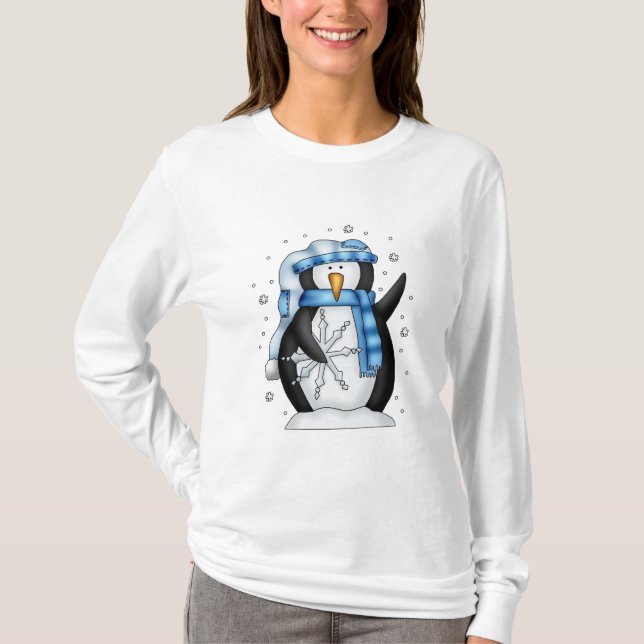 Jul Helgdag Penguin Tee Shirt (Framsida)
