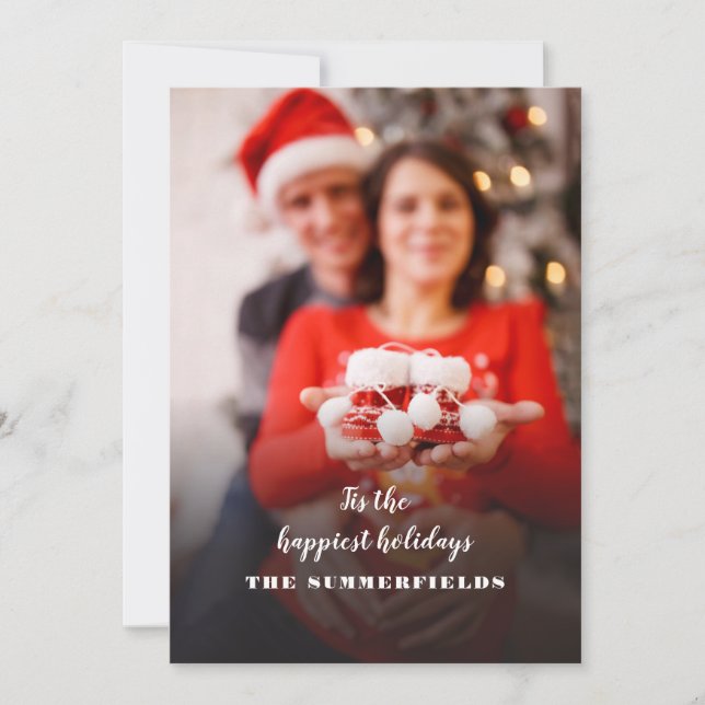 Jul Helgdag Photo Gravid Meddelande (Framsida)