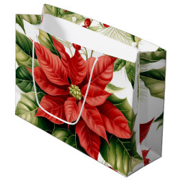 Jul Helgdag Poinsettia Holly Berry Red Grönt