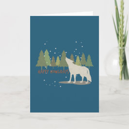Jul-Helgdag Pun: Lycklig Howlidays Kort