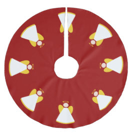 Jul Helgdag Red Guld White Julafton Julgransmatta Borstad Polyester