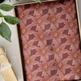 Jul Helgdag Red Poinsettia Blommigt