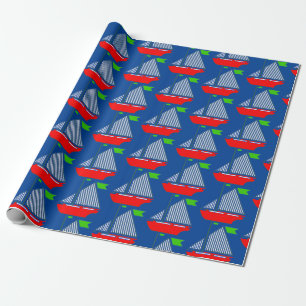 Jul Helgdag Sailboat  Presentpapper