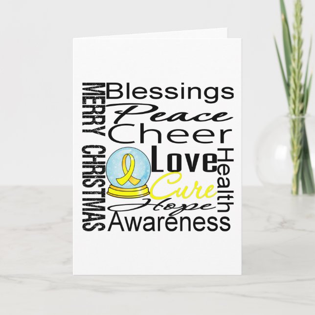 Jul Helgdag Sarcoma Collage Helgkort (Framsida)