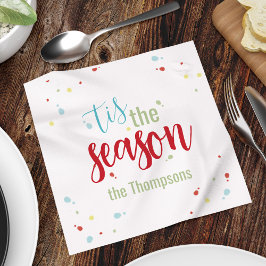 Jul Helgdag Simple Festive Tis the Season Pappersservett