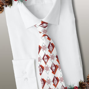 Jul Helgdag Skandinavian Red White Mönster Slips