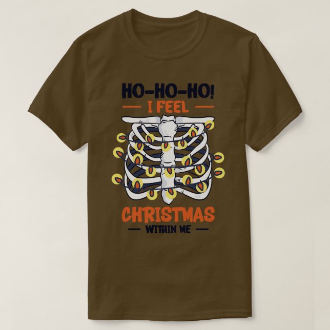Jul Helgdag Skeleton Rib Cage Radiology T Shirt (Design framsida)