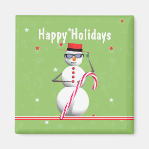 Jul Helgdag Snögubbe Magnet