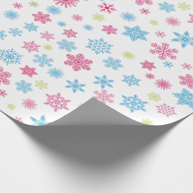 Jul Helgdag Snowflake Mönster Presentpapper (Hörn)