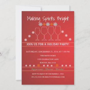 Jul Helgdag Snowflake Party Inbjudningar