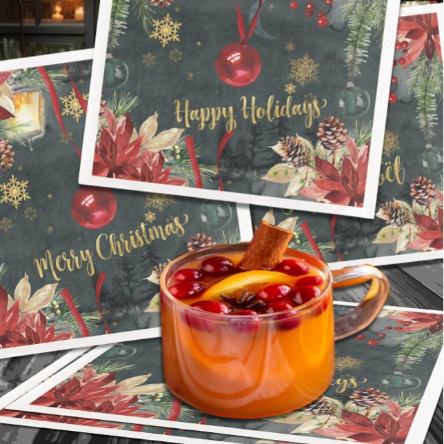 Jul Helgdag Splendor Glad helg Pappersservett (Skapare uppladdad)