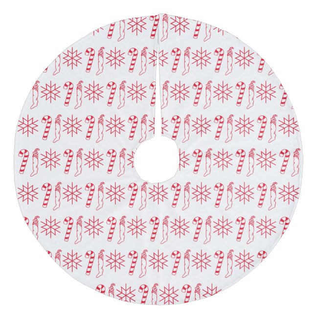 Jul Helgdag Stocking Santa Säsonhälsningars Julgransmatta Fleece (Framsidan)