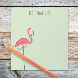 Jul Helgdag String Ljus Rosa Flamingo Cute Anteckningsblock