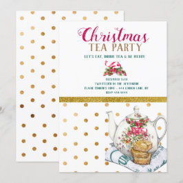 Jul Helgdag Tea Party Inbjudningar