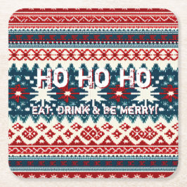 Jul Helgdag Ugly Party Underlägg Papper Kvadrat