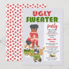 Jul Helgdag Ugly Sweater Party-inbjudan Inbjudningar