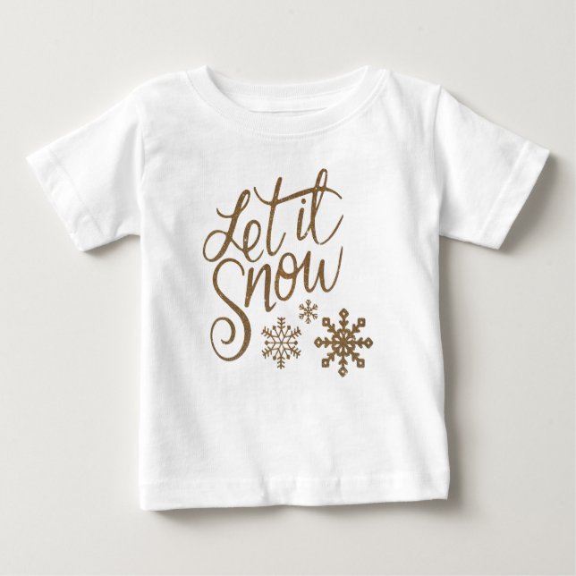 jul-helgdag-vintern snö t-shirt (Framsida)