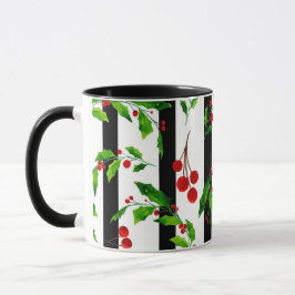 Jul-Helgdagar Blommönstret Watercolor Holly Mugg