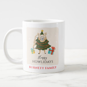 Jul-Helgdagar Familjeåterförening Hund Howlidays Jumbo Mugg