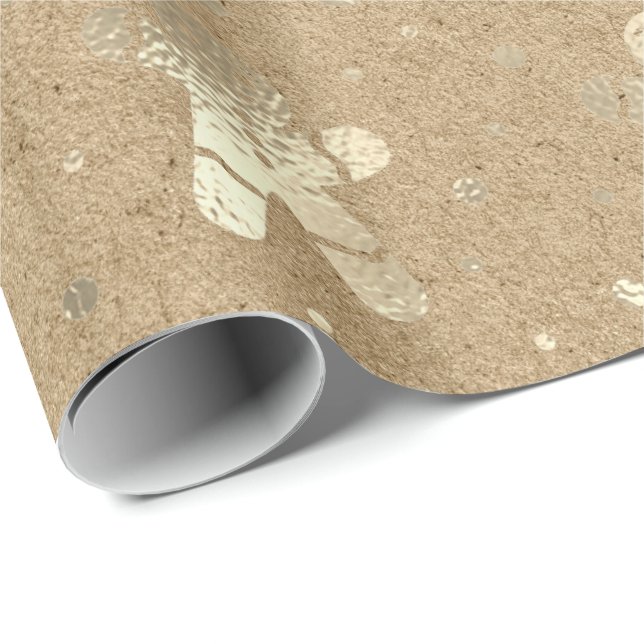 Jul-Helgdagar Ivory Pepparkaksgubbe Kraft Joy Presentpapper (Rullad Hörn)