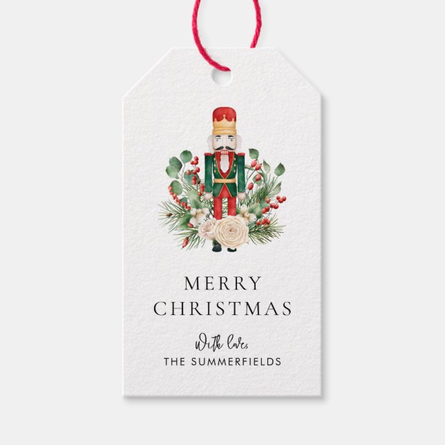 Jul Helgdagars Nutcracker-skript Festive Presentetikett (Framsidan)