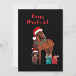 Jul Helghäst Och Hund Julkort