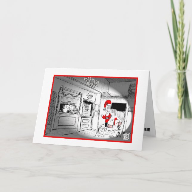 JUL: "HEMLIGA SANTA ", HELGKORT (Framsida)