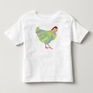 Jul Hen med Santa Hat T Shirt