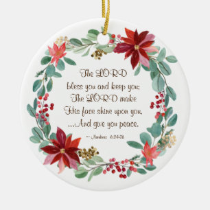 Jul: Herren Bless You Bible Personlig Julgransprydnad Keramik