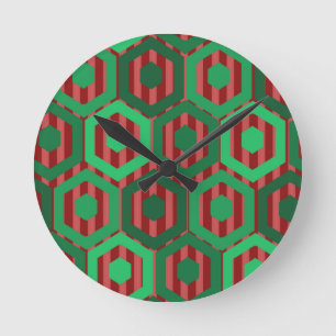 Jul Hexagons  Rund Klocka
