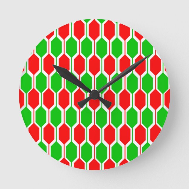 Jul Hexagons Rund Klocka (Framsida)