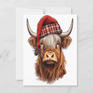 Jul Highland Cow Bubblegum 2025 Vykort