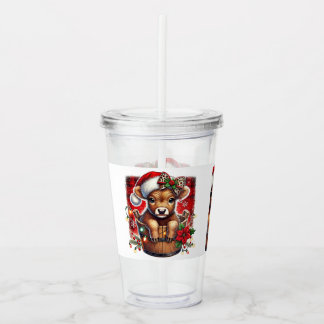 Jul Highland Cow | Cute Festive Farmhouse Take Away Mugg