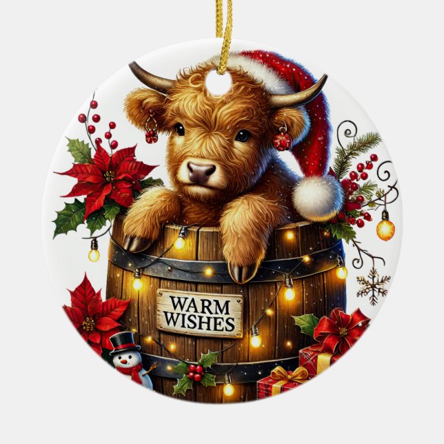 Jul Highland Cow Ornament (Framsidan)
