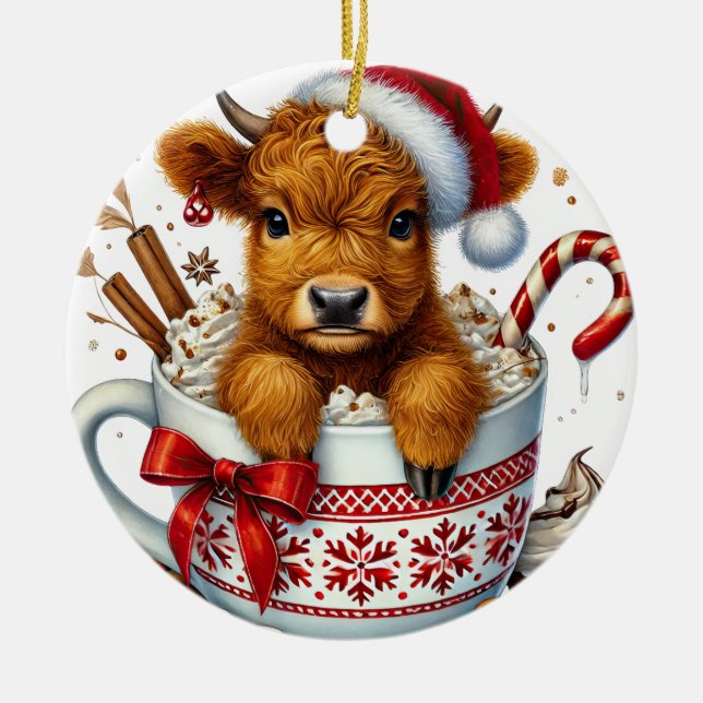 Jul Highland Cow Ornament (Framsidan)