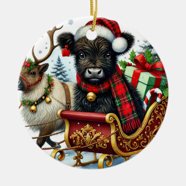 Jul Highland Cow Ornament (Framsidan)