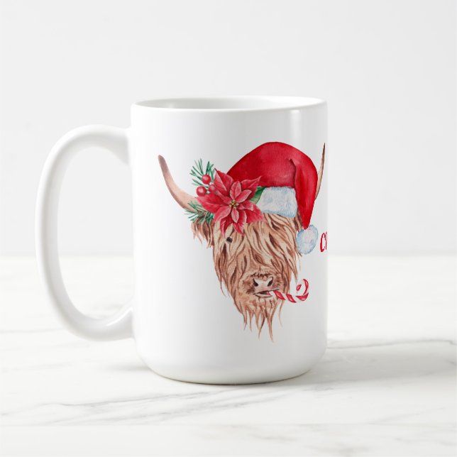 Jul Highland Ko 15 oz Klassisk Mugg (Vänster)