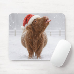 Jul Highland Ko som fångar snöflingor Musmatta
