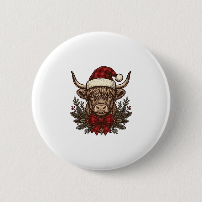 Jul Highland Ko Vintage Gravyr Design_1 Knapp (Framsida)